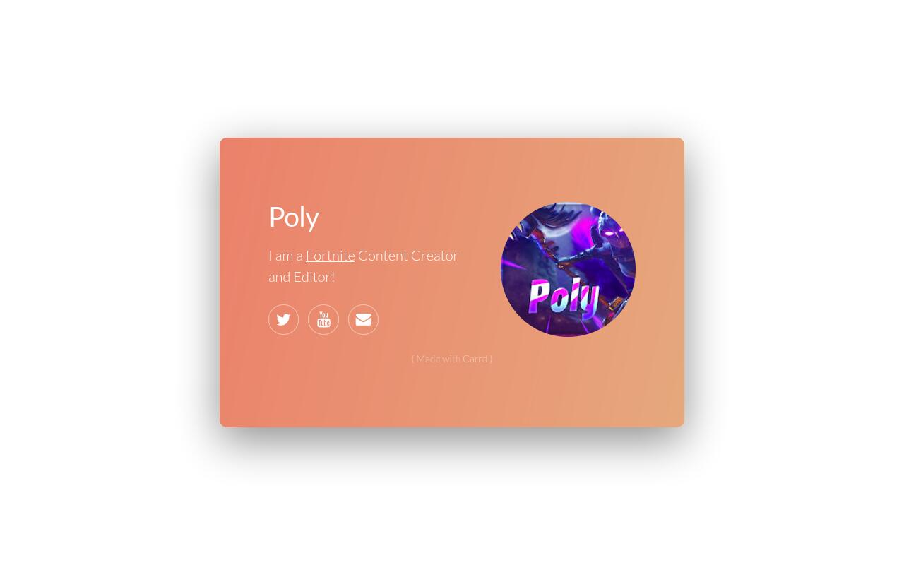 Carrd profile picture for @poly